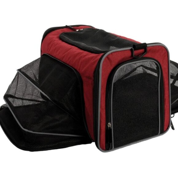 Expandable Small Dog Pet Carrier RED - Picture 2 of 2